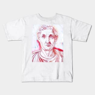 Anicius Manlius Severinus Boethius Portrait | Boethius Artwork | Line Art Kids T-Shirt